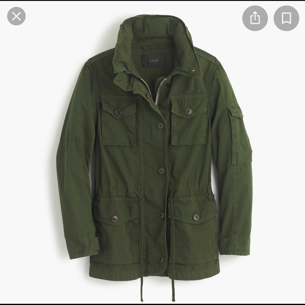 J. Crew Field Jacket Dark Green